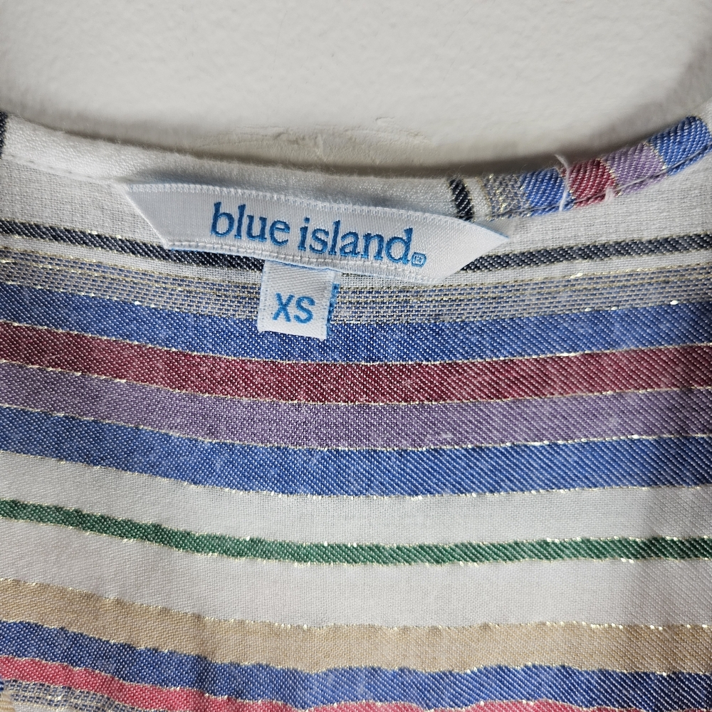 Blue Island Striped Ruffle Swim Dress - Picture 4 of 12